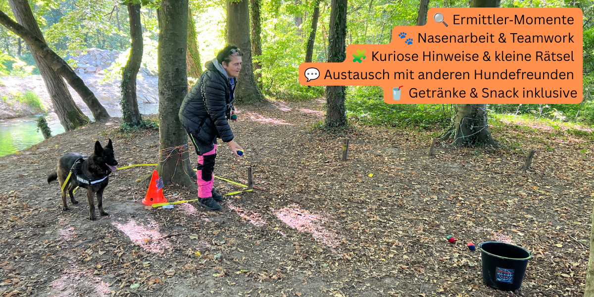 Krimiwanderung mit Hund - Teamwork